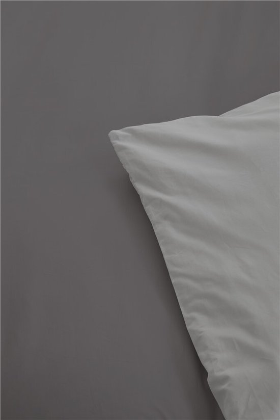 Byrklund Housse de couette Side Way – 135×200 – 100% Katoen – Anthracite / Gris Grijs