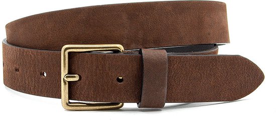 Ceinture en cuir pour enfants, nubuck marron – 3 cm de large – Cuir – Ceinture de jean – Robuste – Taille 80
