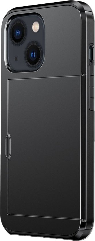 Coque adaptée pour Samsung Galaxy S24 Ultra – Coque arrière – Coque rigide – Porte carte – Portefeuille – Antichoc – TPU – Zwart