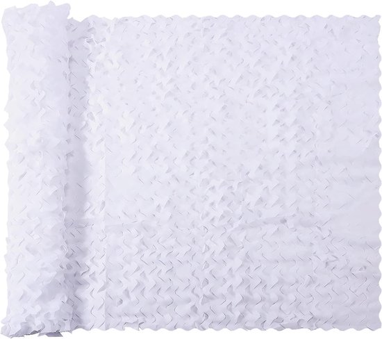 Filet de camouflage – filet de camouflage 3×4 – Pour les pare-soleil décoratifs sur le thème du camping-car – Protection de la vie privée en camping – blanc – 3×4 mètres
