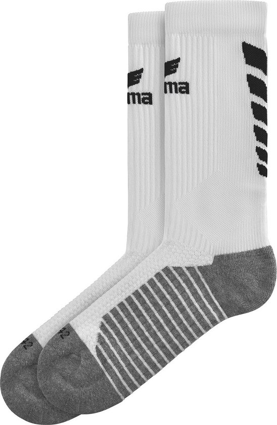 Chaussettes d&rsquo;entraînement Erima Six Wings – Blanc / Noir | Taille : 43-46
