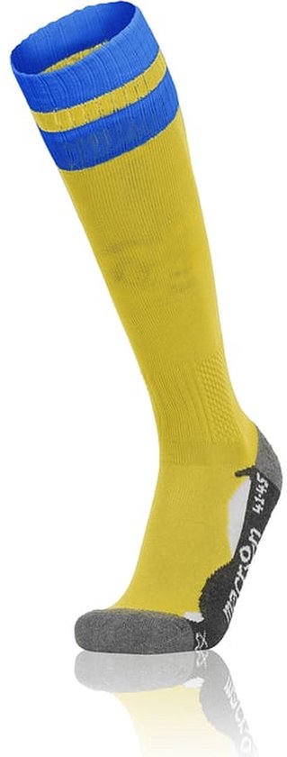 Chaussettes de Football Macron Azlon – Jaune / Royal | Taille : 39/42