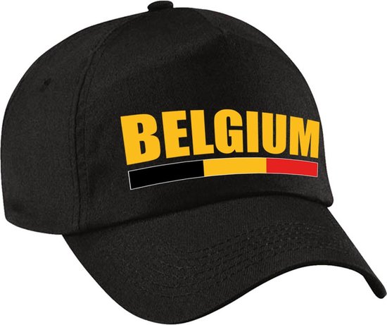 Casquette de supporters belge noire pour femme et homme – Casquette de baseball des pays de Belgique – Accessoire supporter