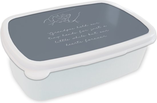 Boîte à pain Wit – Boîte à lunch – Boîte à pain – Grand-père – Bébé – Main – Dessin au trait – Line cm – Adultes