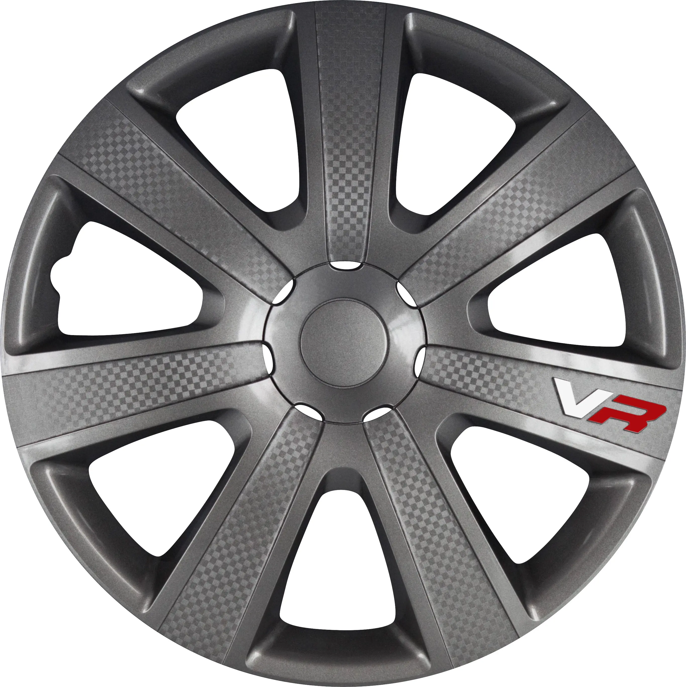 4RACING – Enjoliveurs Carbon Look anthracite 15 » (Boîte de 4) – 924911