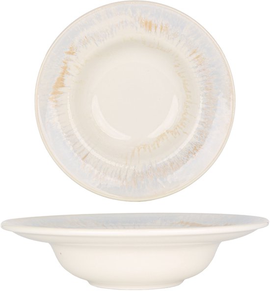By Bone Assiette à pâtes – Wave – Porcelaine – 27 cm (500cc) – lot de 2