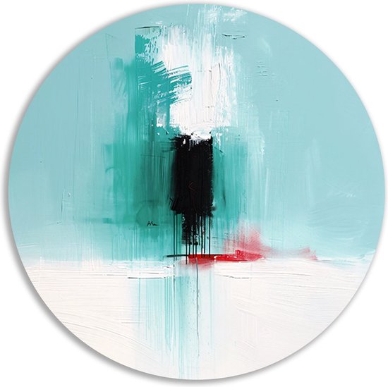Décoration murale ligne ronde – Plats muraux expressionnistes abstraits – Cercles muraux Minimaliste – Tableaux classiques – Assiette murale – Décoration murale chambre cercle aluminium 60×60 cm