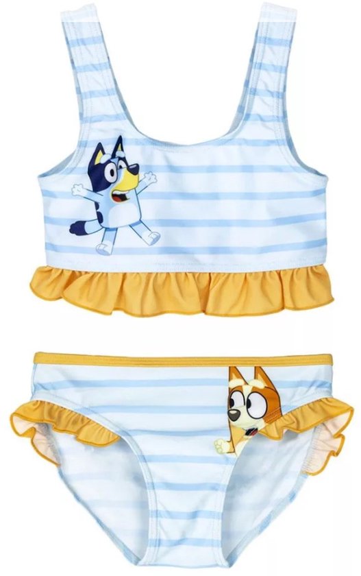 Bikini bleu – Bluey et Bingo. Taille 104 cm / 4 ans