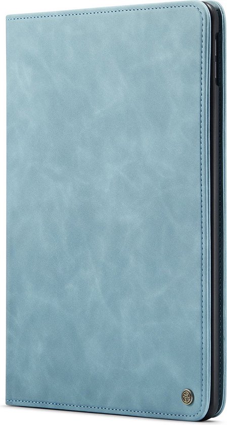 CaseMania Bookcase hoesje avec support adapté à iPad Air 11 M2 – Plain Aqua – Simili cuir