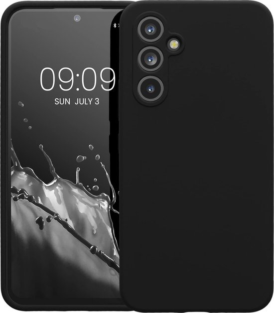 Casemania Coque pour Samsung Galaxy A55 Zwart – Coque Arrière en Siliconen Liquide