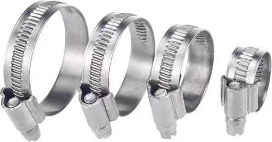 Collier de serrage 16 – 25 mm en acier inoxydable – 15 pièces