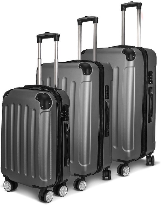 Ensemble de 3 valises abordable (20/24/28 pouces) – Softcase ABS, Serrure à chiffres TSA, 4 roues doubles, Léger & Silencieux