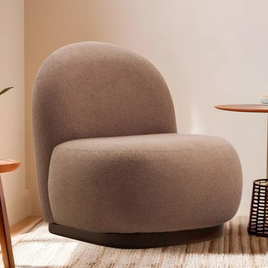Tina Fauteuil à oreilles | HÊTRE / AGGLOMÉRÉ | Cappuccino – Asir Group – Meubles d&rsquo;assises – Brun – Polyester|Panneaux de particules – Meubles d&rsquo;assises