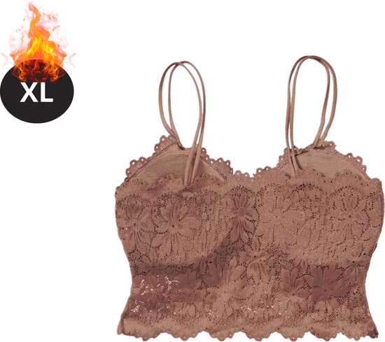 BH Bovista sans armatures – Sans Bracelets – Soutiens-gorge Push -up – Soutien-gorge Comfort – Confortable – Caramel – Taille XL
