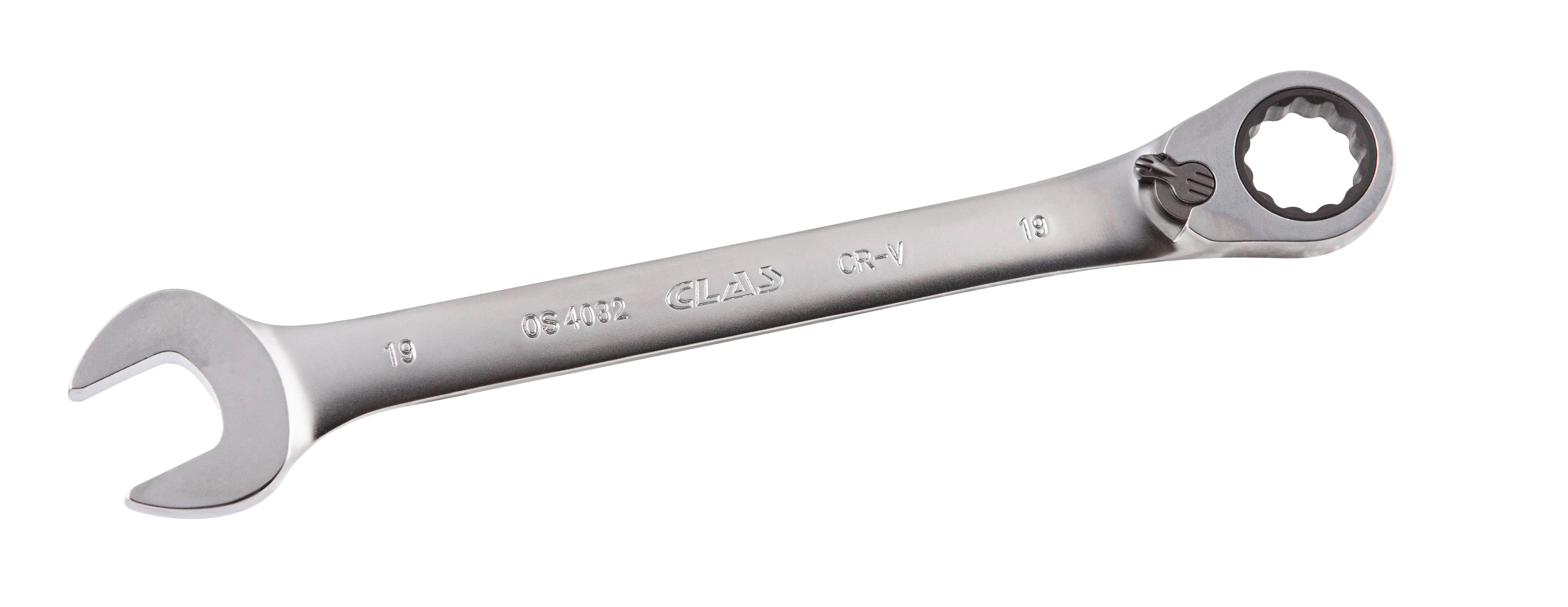 CLAS – Clé mixte a cliquet reversible 15° 19mm – OS 4032