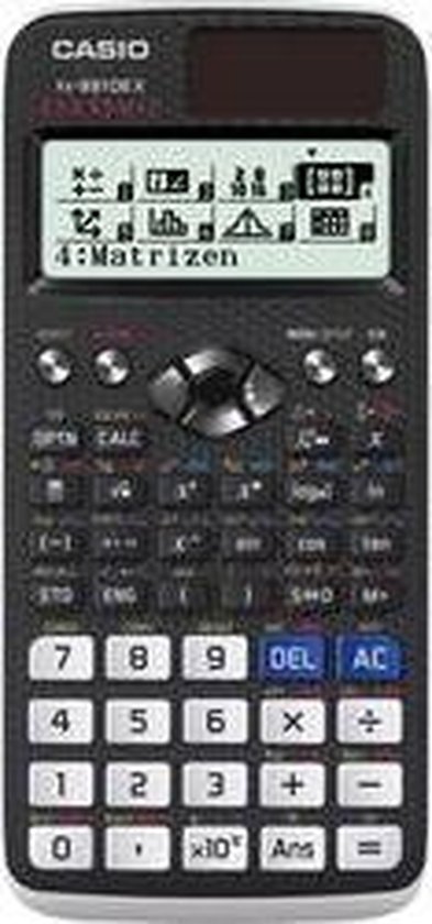 Casio FX-991DE X Calculatrice technique à énergie solaire, alimentée par batterie Zwart Nombre de positions d&rsquo;affichage : 12
