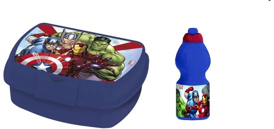 Boîte à lunch urbaine Avengers + gourde en plastique 400 ml
