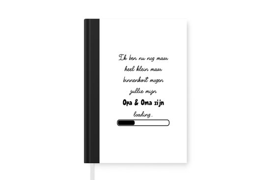 Carnet de notes – Cahier d&rsquo;écriture – Enceinte – &lsquo;Grand-père et grand-mère sont&rsquo; – Citations – Proverbes – Carnet de notes – Format A5 – Bloc-notes