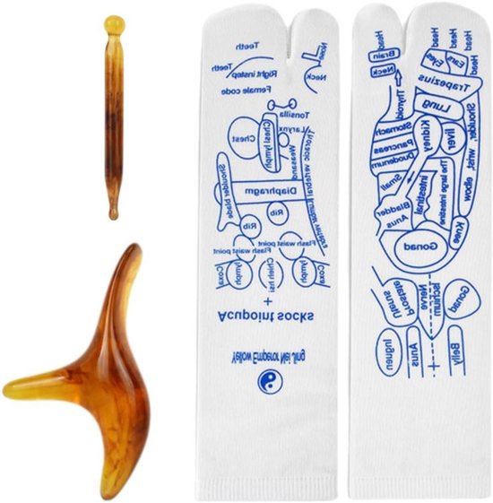 Chaussettes de massage des pieds avec points d&rsquo;acupression et chaussettes pour femmes – Taille unique, Massage relaxant des pieds