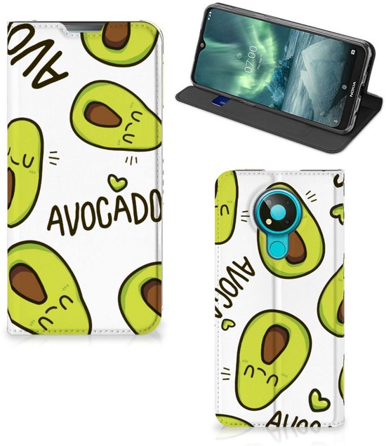 Bookcase mobile Valentine Gift Cheveux Nokia 3.4 Smart Cover Case Avocado Singing