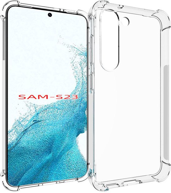 Coque Samsung Galaxy S23 – Coque en Gel TPU Transparent MobyDefend – Coins Renforcés – Complètement Transparente – Coque de Téléphone Portable – Coque de Téléphone Convient pour : Samsung Galaxy S23