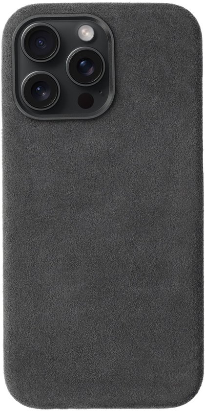 Étui Rosso Avanti Adapté pour Apple iPhone 14 Pro Max | Compatible avec MagSafe/Qi2 | Véritable Alcantara italien | Couverture verso | Housse de protection | Gris