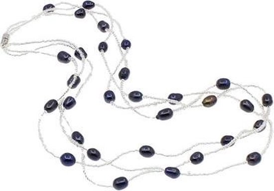 Collier de perles d&rsquo;eau douce Twine Pearl Black