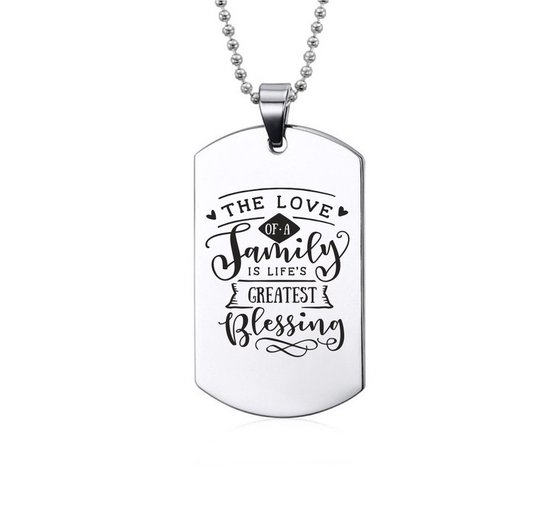 Collier en acier inoxydable – The Love Of A Family