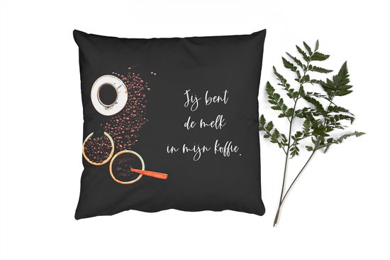 Coussins décoratifs – Coussins de salon – Oreillers cm – Proverbes – Citations – Tu es le lait dans mon café – Partner