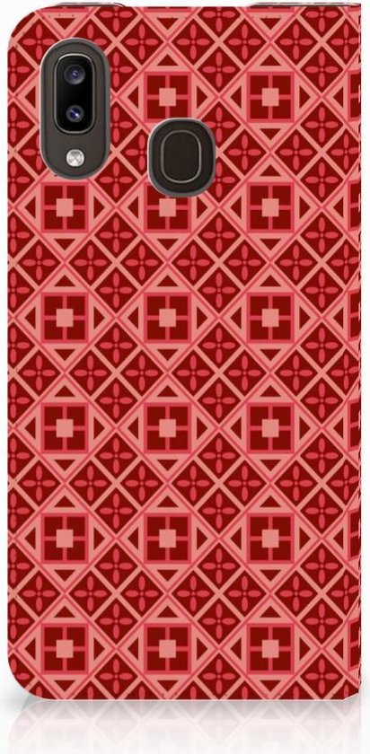 Coque Samsung Galaxy A30 avec Aimant Batik Rouge