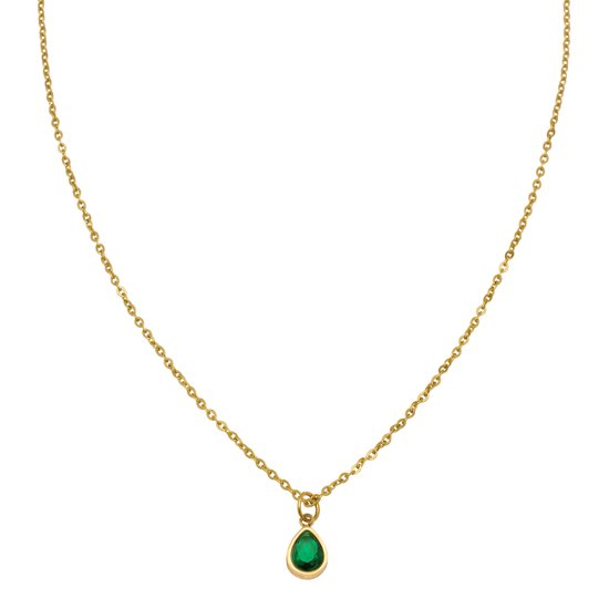 Charm goutte verte Essenza en or