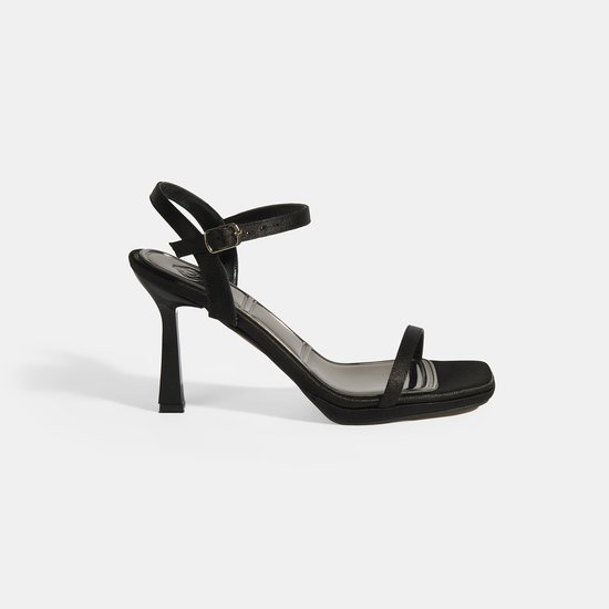 DESA Sandales Textiles Noir Femme Astuce de chaussure: ouvert Taille: 36 EU