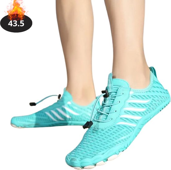 Chaussures aquatiques Livano pour Enfants et Adultes – Chaussures Aqua – Chaussures aquatiques – Chaussures de natation – Chaussures pour femmes de cours de natation – Blauw mer – 43,5