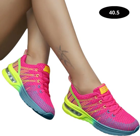 Chaussures de tennis Livano – Homme – Femme – Vêtements de tennis – Intérieur – Plein air – Rose – Taille 40,5