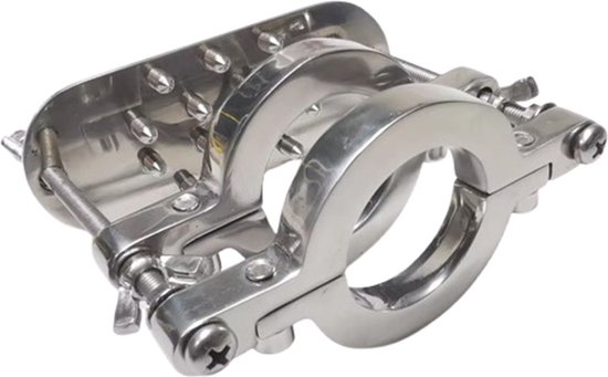 Broyeur à billes double avec Pointes – Acier inoxydable – Scrotum – Sac à billes – Broyeur – Civière – BDSM