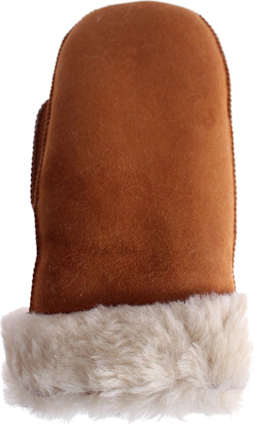 Bernardino Mitaines Double Face avec doublure en agneau – cognac – Unisexe – Taille 10 (XXL)