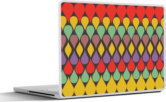 Autocollant pour ordinateur portable – 10,1 pouces – Vintage – Rétro – Couleurs – Motifs – 25x18cm – Autocollants pour ordinateur portable – Skin pour ordinateur portable – Couverture