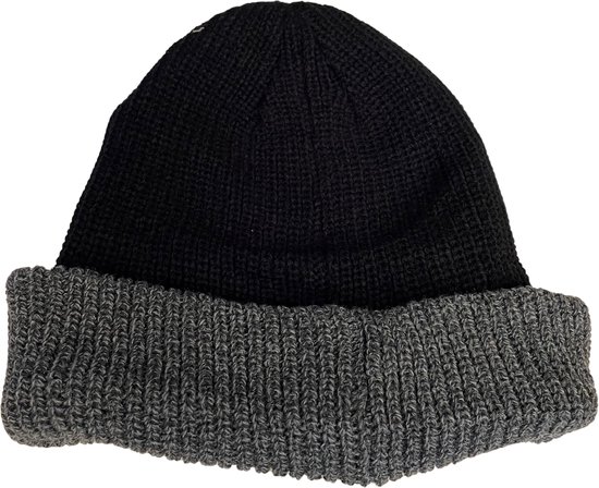Chapeau de Fashion unisexe chaud / bonnet – haute qualité | Gris-noir