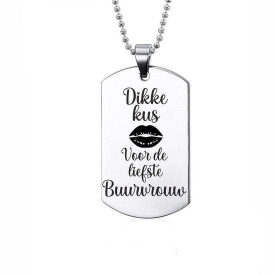Collier en acier inoxydable – Big Kiss pour le plus cher voisin