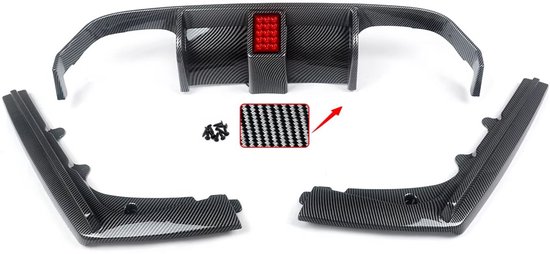 Diffuseur LED Dravix – Diffuseur de pare-chocs arrière à LED – Pour BMW F80 M3/ F82 M4 (2015-2020) – Fibre de carbone – Accessoires auto