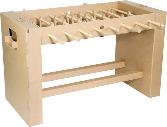 Baby-foot en carton – 147x71x89 cm – Avec joueurs – Incl. balle – KarTent
