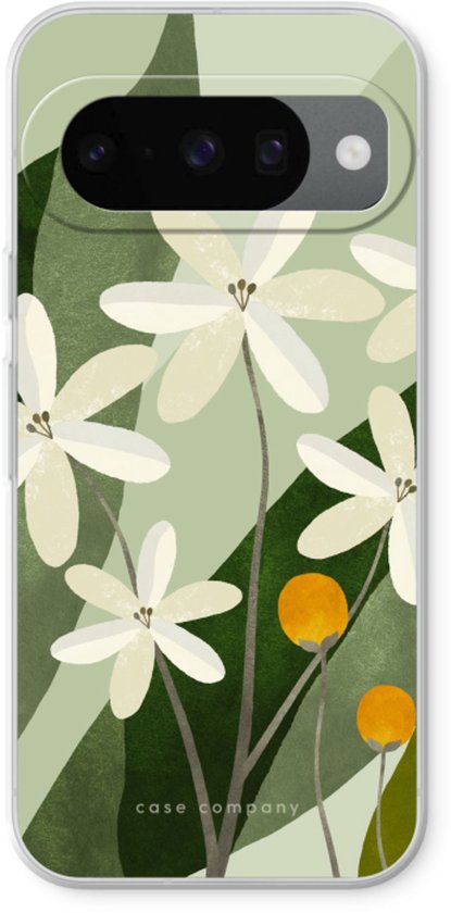 Étui Case Company® pour Google Pixel 10 Pro – Coloris Ivoire Fleuri – Coque souple – Protection intégrale et protection des bords de l&rsquo;écran