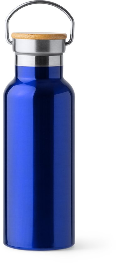 Bouteille thermos en acier inoxydable à double paroi. 500 ml de couleur Blauw cobalt Tiset 1537 Convient à la technologie laser