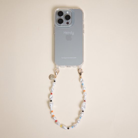 Étui de téléphone Hendy avec cordon – Pearl Paradise Long Phone Chain – iPhone 15 Pro Max