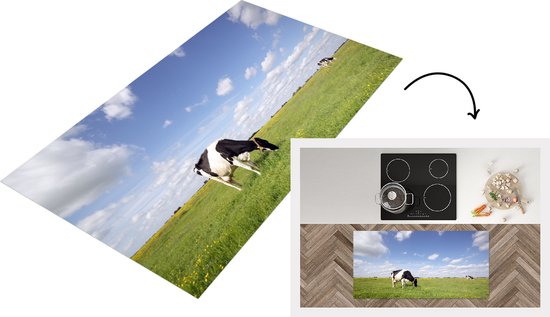 Coureur de cuisine – Tapis de cuisine – Vache – Herbe – Pays- Nederland – Animaux – 120×60 cm – Tapis de Cuisine