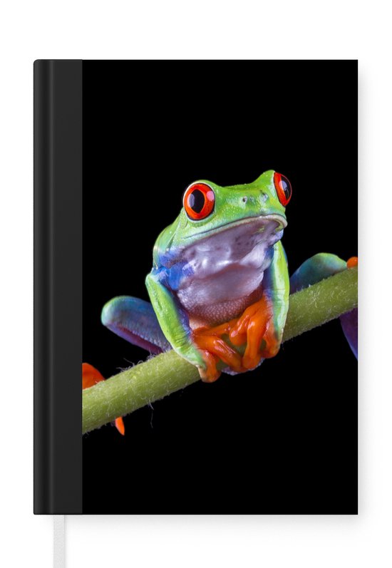 Carnet – Carnet d&rsquo;écriture – Grenouille – Plante – Zwart – Carnet – Format A5 – Bloc-notes
