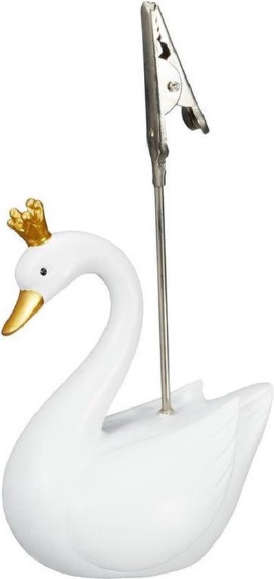 Figurine cygne blanc / cygne 11 cm
