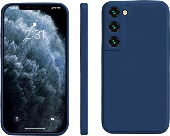 Coque arrière en silicone antichoc – Compatible avec Samsung Galaxy S25 Ultra – Coque de téléphone absorbant les chocs contre les rayures et les chocs – Bleu