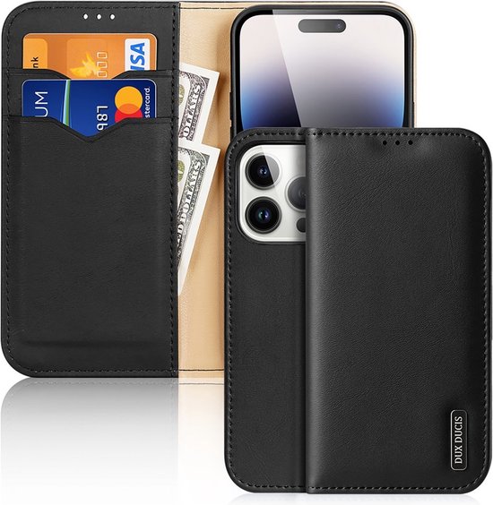 Dux Ducis Hivo Apple iPhone 15 Pro Case RFID Book Case Zwart
