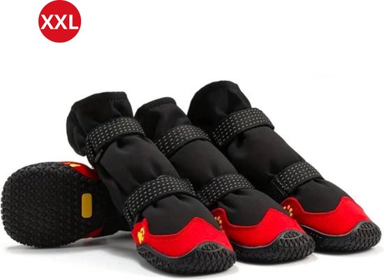 Bovista Chaussures pour Chien Protège-Pattes – Chaussures pour Chien – 4 Pièces – Chaussures pour Chien – Protection des Pattes pour Chien – Résistant à l&rsquo;eau – Zwart XXL